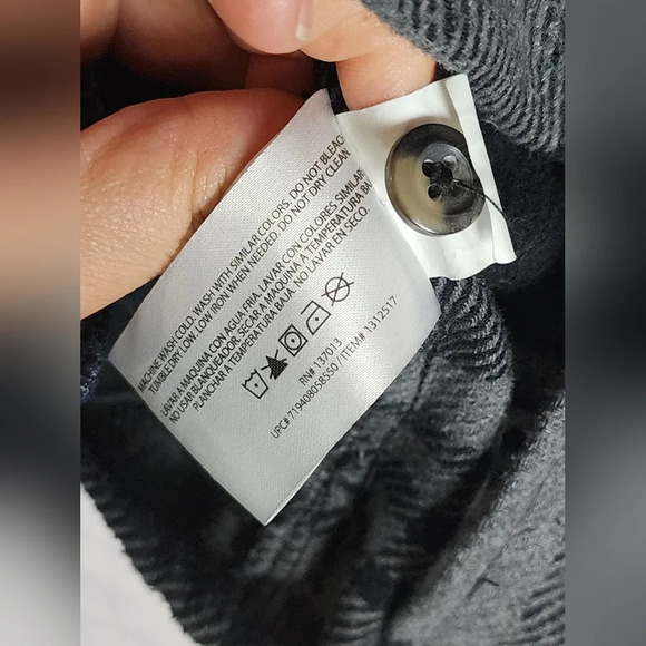 Orvis M Heavy Flannel Shirt Jacket Fleece Lined Cuffs Buffalo Plaid Shacket - Picture 14 of 14